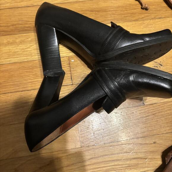 Black Leather Bcbgmaxazria Heel Dm E 25 A - Picture 3 of 6